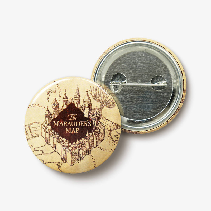 The Marauder's Map Cover Design Button Badge