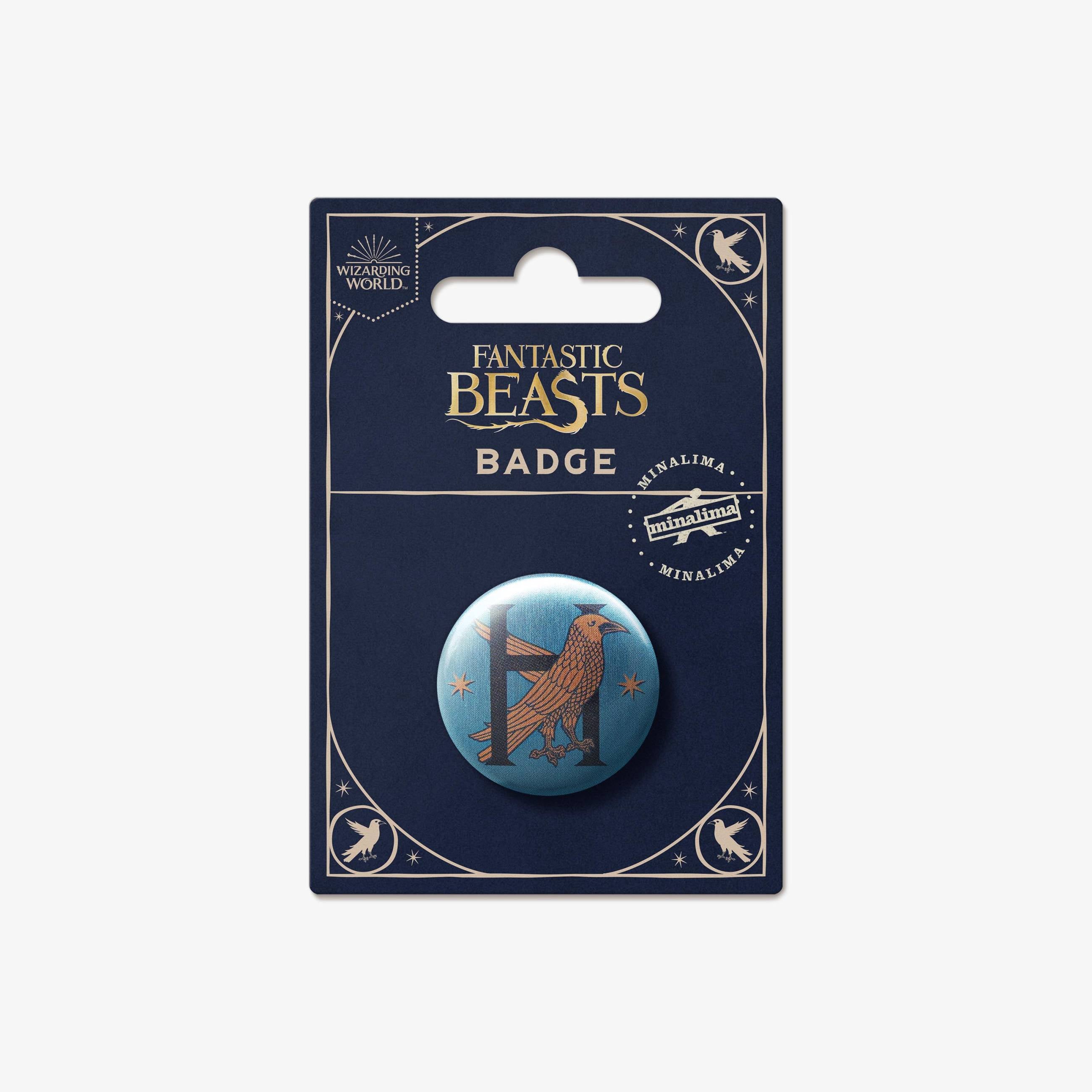 Ravenclaw House Raven Button Badge