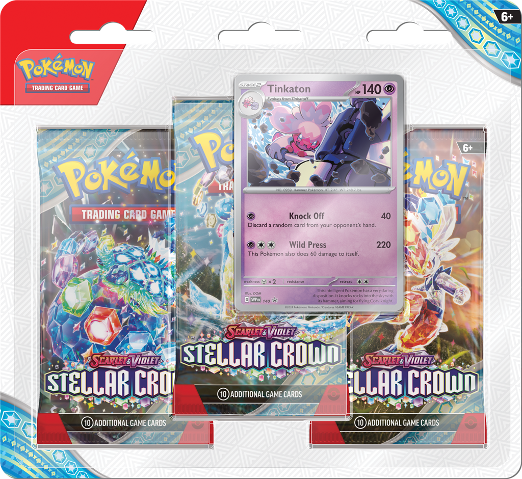 Pokémon Stellar Crown Lot de 3 blisters