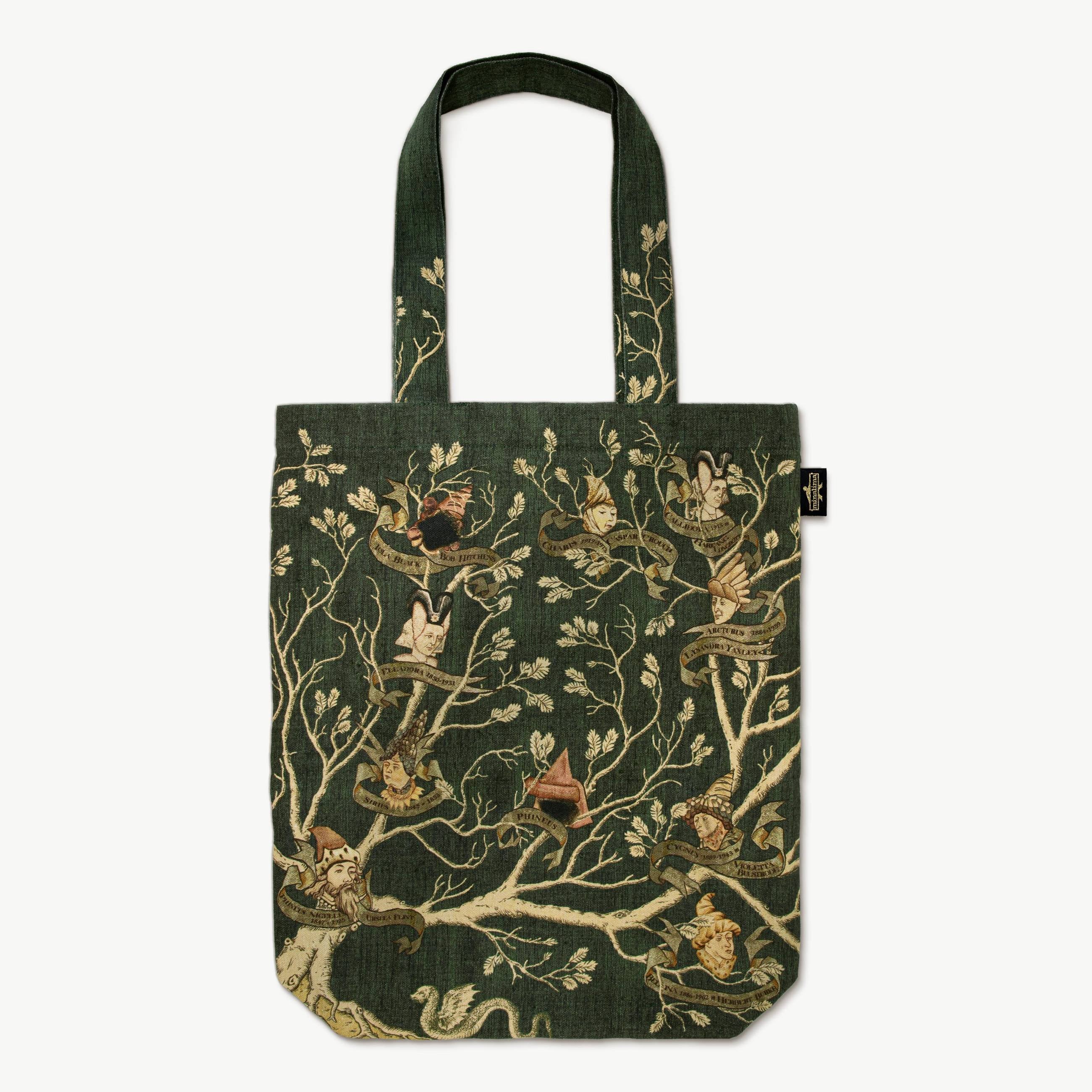 Sac fourre-tout de luxe en tapisserie familiale noire