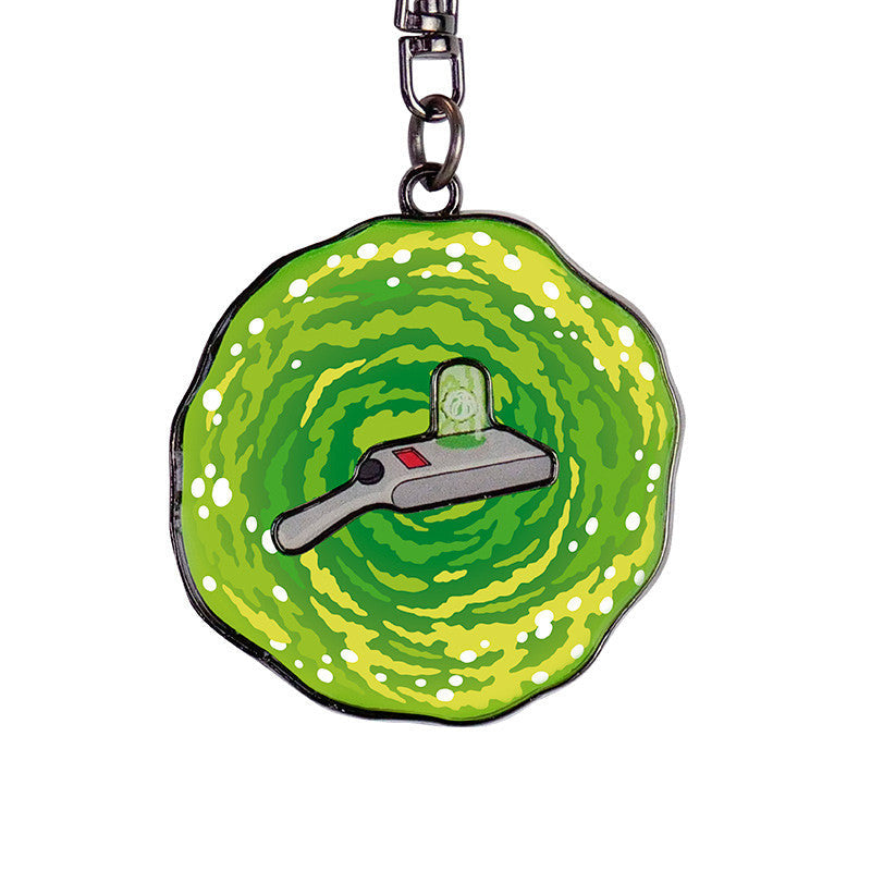 Rick & Morty Moving Keychain - Portal Gun