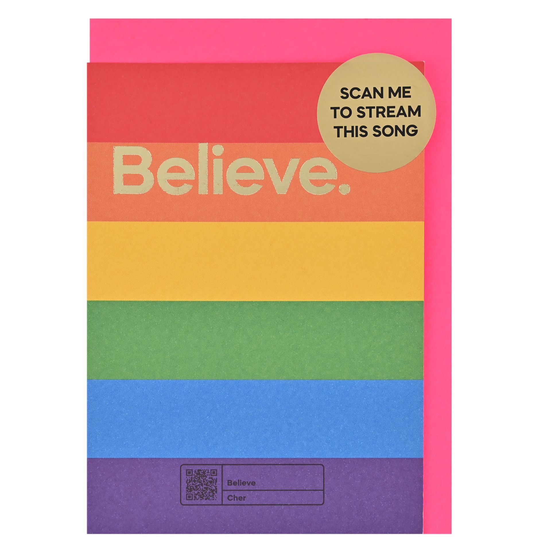 Say It With Songs Greeting Card - Believe - Cher - Olleke Wizarding Shop Amsterdam