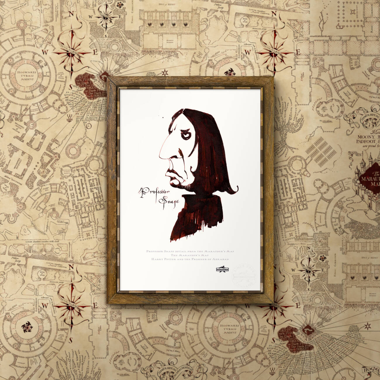 Professor Snape Detail from The Marauder’s Map Art Print - Olleke Wizarding Shop Amsterdam