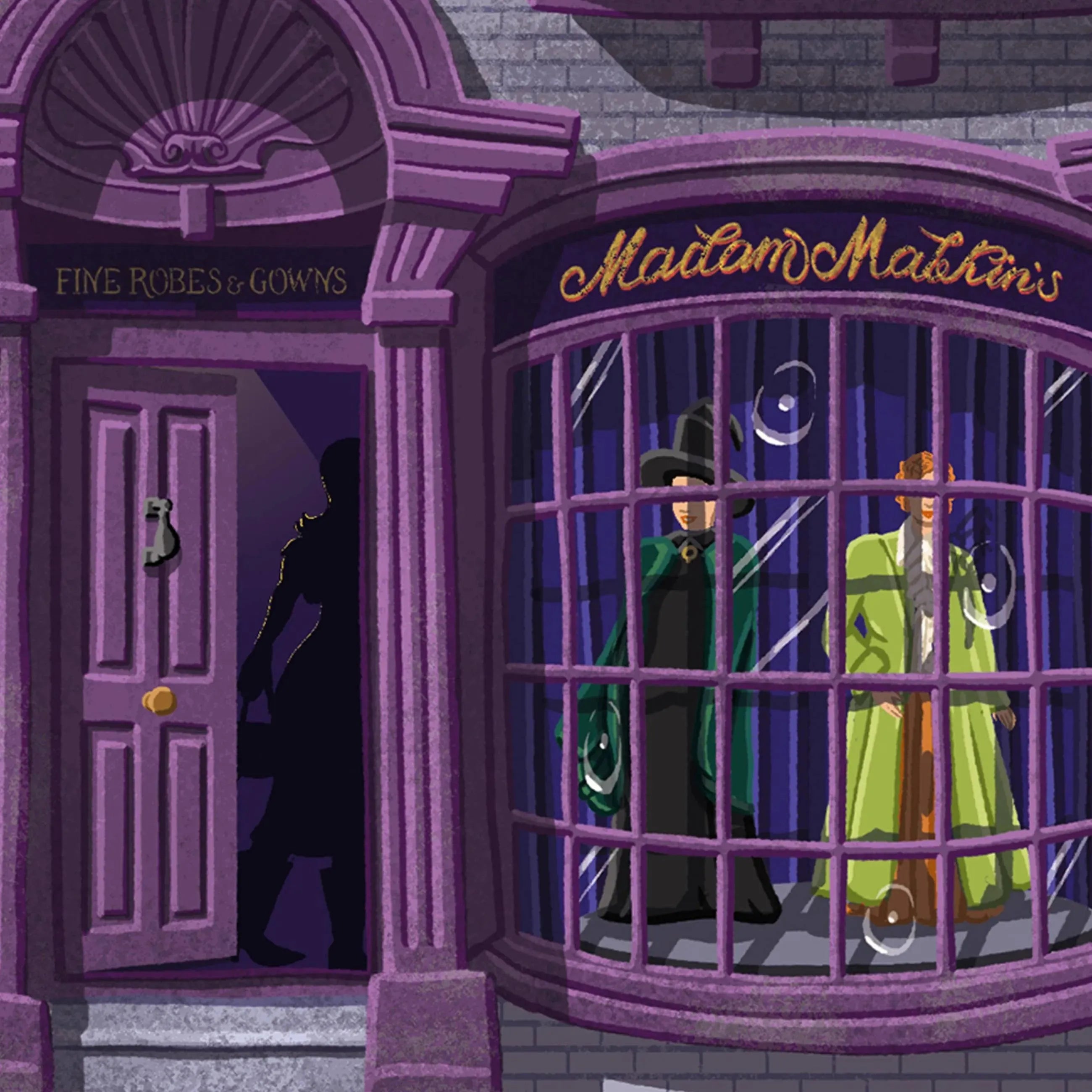 Betoverende winkels: Diagon Alley Madam Malkin's gewaden voor alle gelegenheden