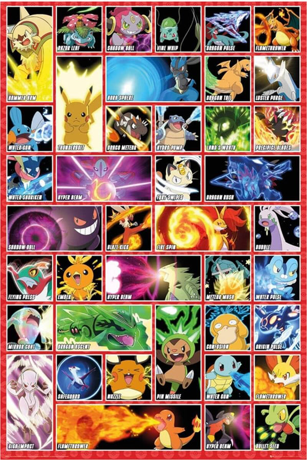 Pokémon Moves Poster