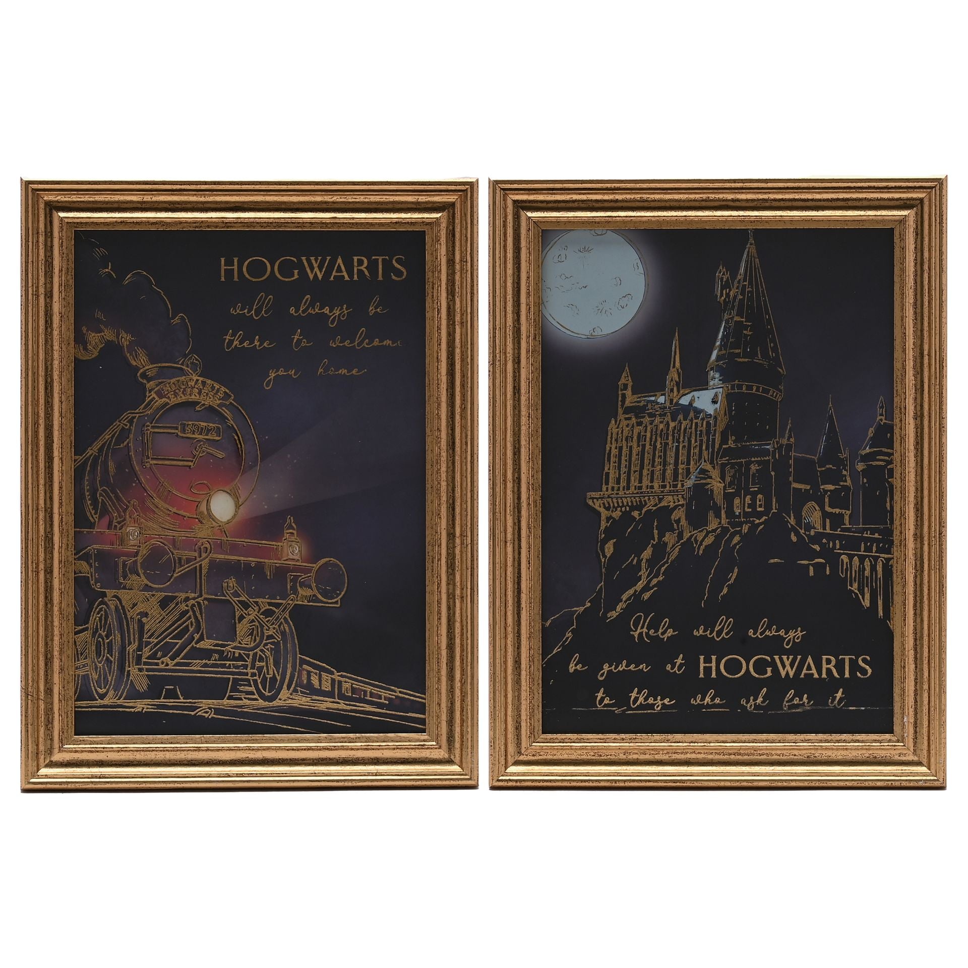 Lot de 2 décorations murales pour anciens élèves de Harry Potter Poudlard Express