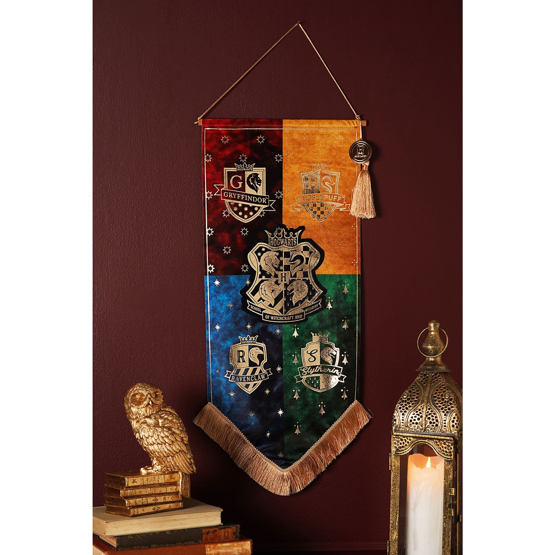 Harry Potter Alumni Banner - Hogwarts Houses - Olleke Wizarding Shop Amsterdam