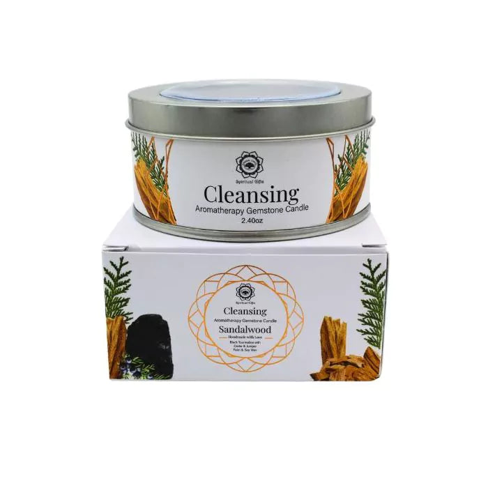 Sandalwood Gemstone Candle - Cleansing