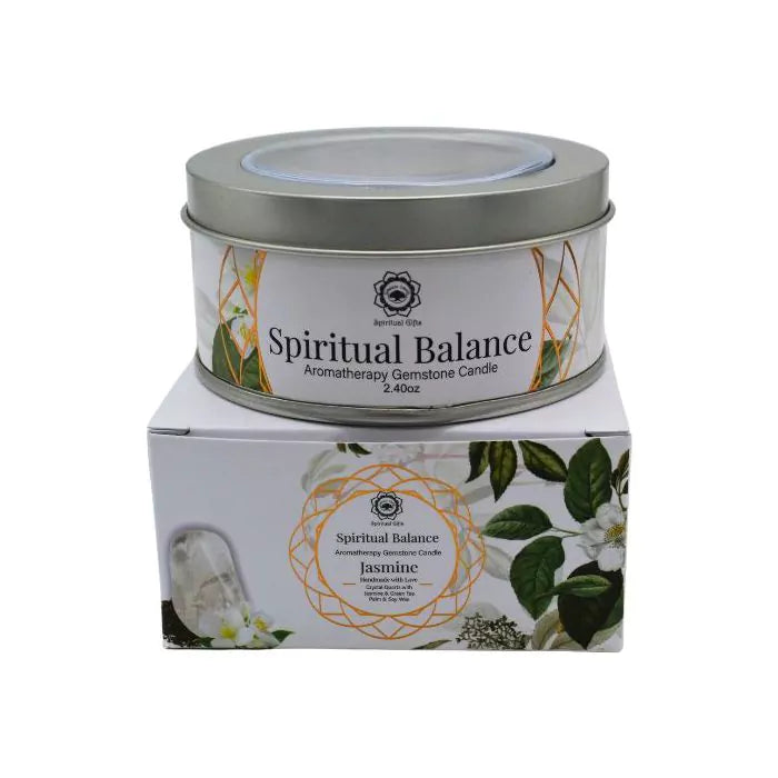 Jasmine Gemstone Candle - Spiritual Balance