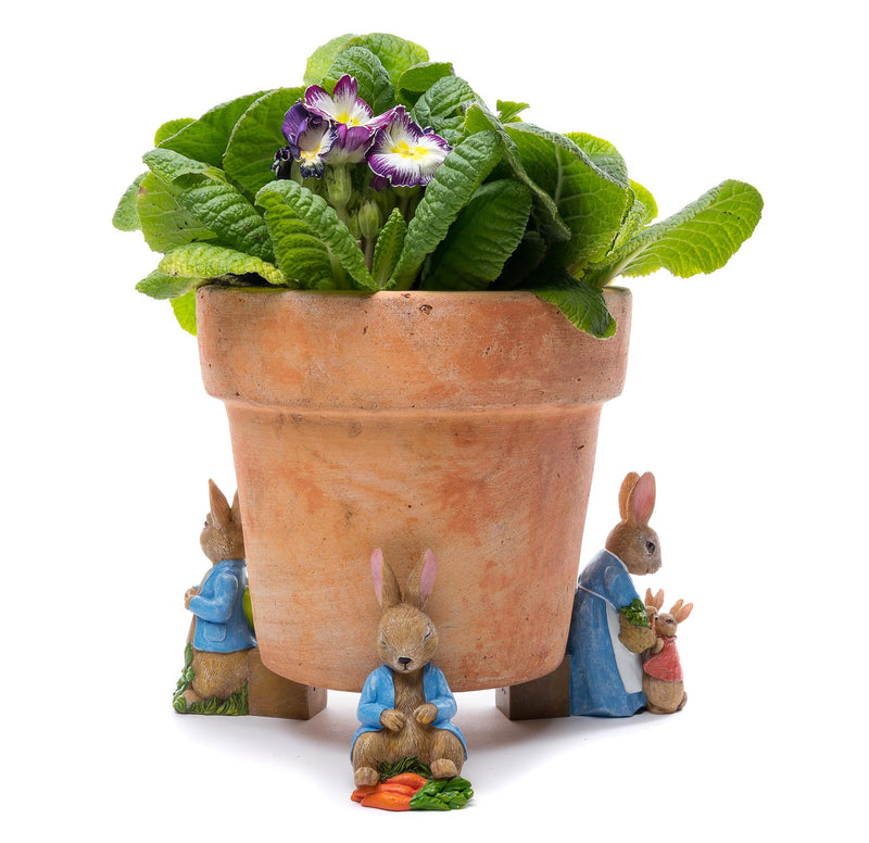 Beatrix Potter Peter Rabbit with Flopsy, Mopsy & Cottontail Plant Pot Feet