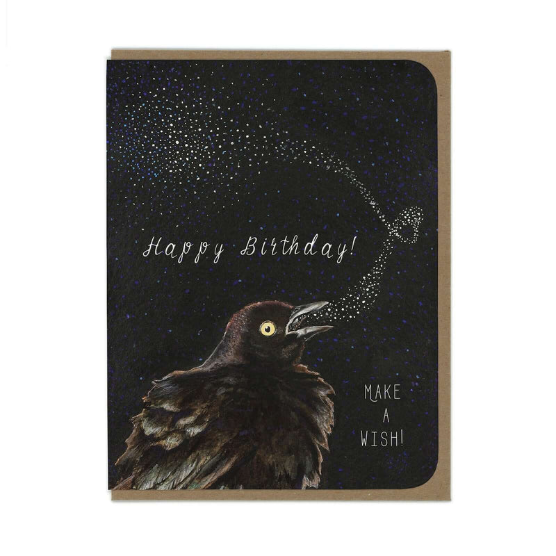 Birthday Blackbird Greeting Card - Olleke Wizarding Shop Amsterdam Brugge London Maastricht