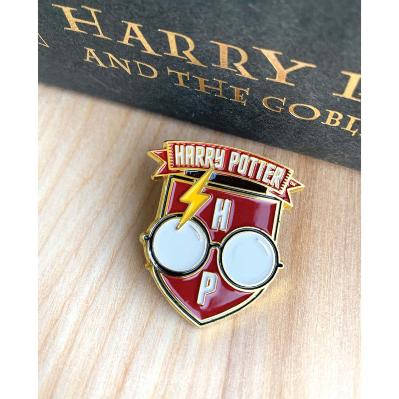 Harry Potter Glasses & Lightning Enamel Pin - Olleke Wizarding Shop Brugge London Maastricht