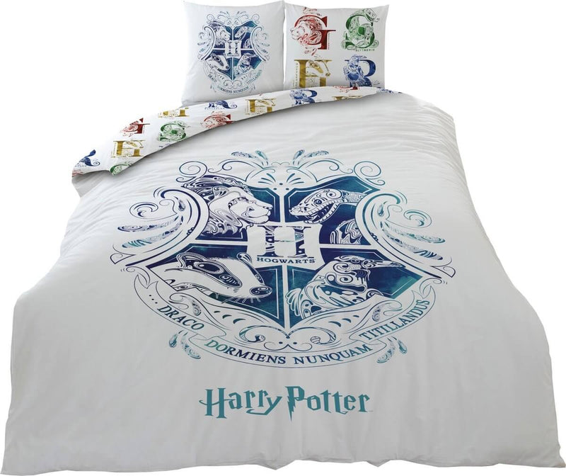 Harry Potter Crests Hogwarts Duvet Set 140 x 200 cm - Olleke Wizarding Shop Brugge London Maastricht