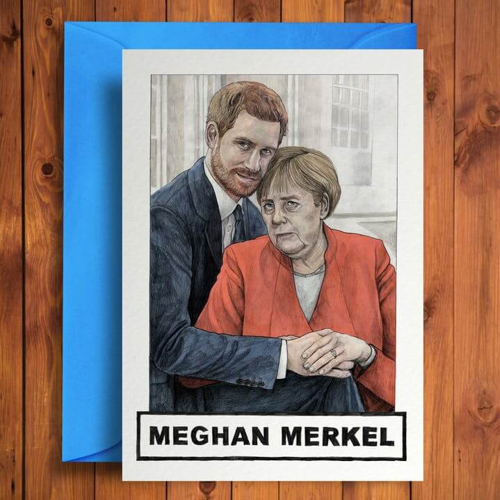 Meghan Merkel Greeting Card - Olleke Wizarding Shop Brugge London Maastricht
