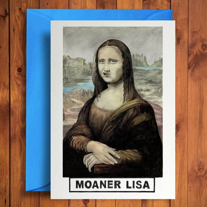 Moaner Lisa Greeting Card - Olleke Wizarding Shop Brugge London Maastricht