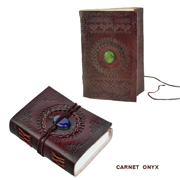 Authentic Journal with strap and gem A6 - Olleke Wizarding Shop Amsterdam Brugge London Maastricht