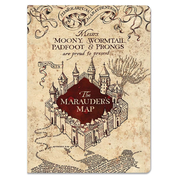 Harry Potter Marauders Map Softcover Journal - Olleke Wizarding Shop Brugge London Maastricht