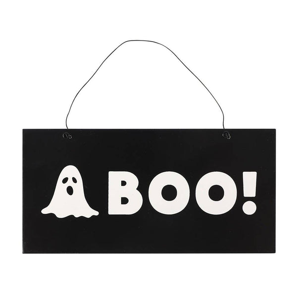 Boo Ghost Hanging Halloween Sign