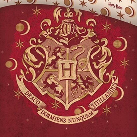 Harry Potter Striped Hogwarts Duvet Set 140 x 200 cm - Olleke Wizarding Shop Brugge London Maastricht