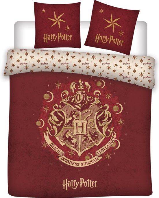 Harry Potter Striped Hogwarts Duvet Set 240 x 220 cm - Olleke Wizarding Shop Brugge London Maastricht