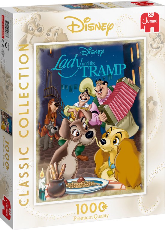 Lady & The Tramp 1000 Pieces Jigsaw Puzzle