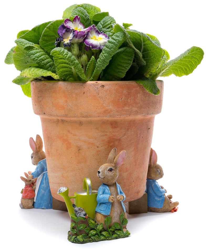 Beatrix Potter Peter Rabbit with Flopsy, Mopsy & Cottontail Plant Pot Feet