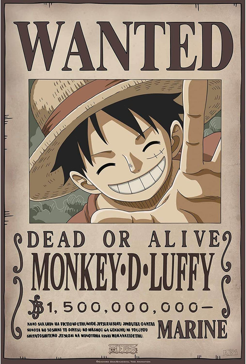 One Piece Wanted Luffy & Ace - Set of 2 posters - Olleke Wizarding Shop Brugge London Maastricht