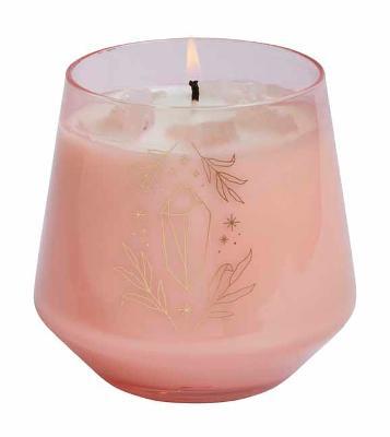 Rose Quartz Crystal Healing Scented Glass Candle