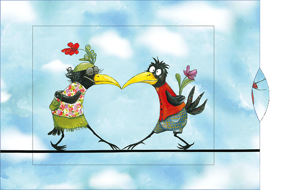 Bird Marriage slide card - Olleke Wizarding Shop Amsterdam Brugge London Maastricht