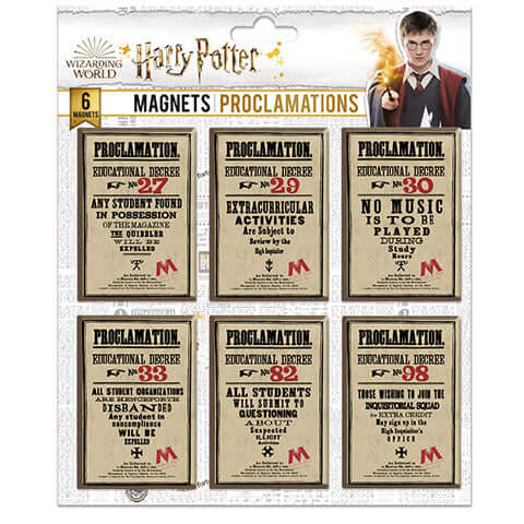 Harry Potter Proclamations Magnets - Olleke Wizarding Shop Brugge London Maastricht