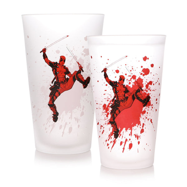 Marvel Deadpool Cold Changing Glass