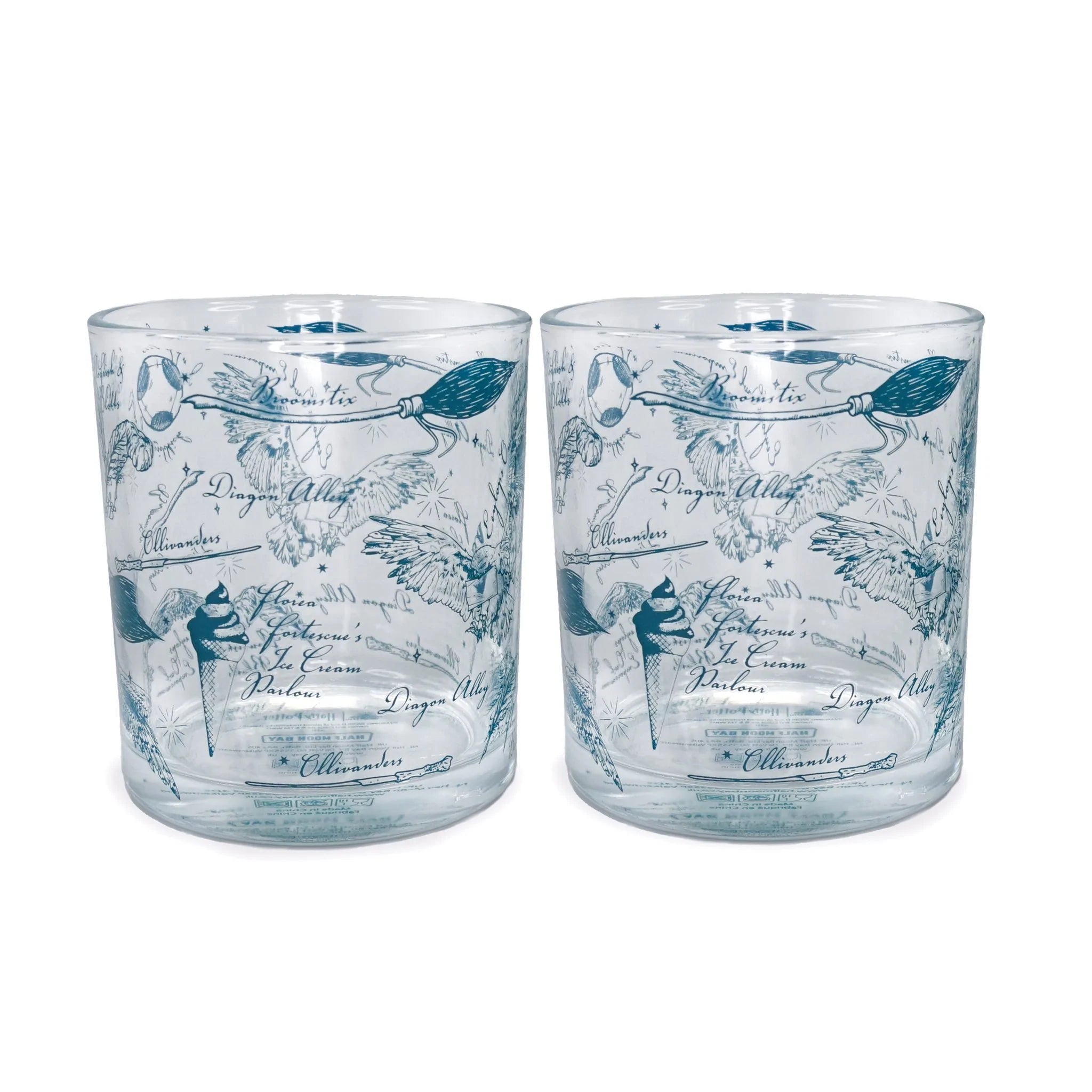 Lot de 2 verres Harry Potter Diagon Alley