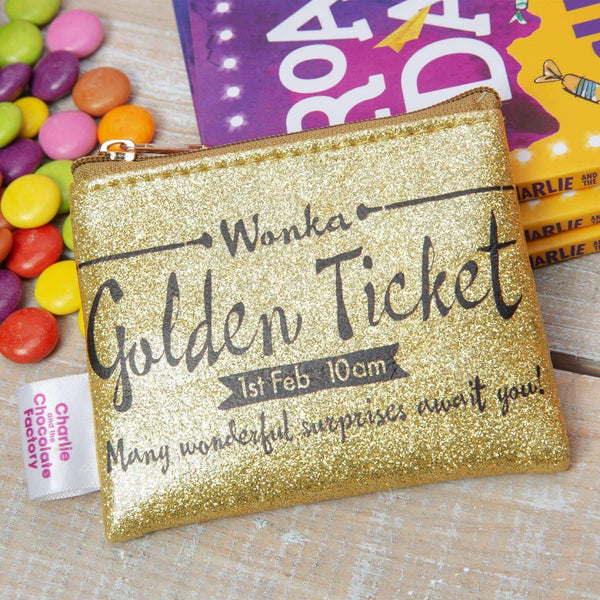 Charlie & The Chocolate Factory Golden Ticket Coin Purse - Olleke | Disney and Harry Potter Merchandise shop