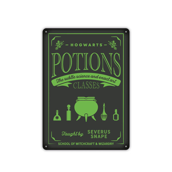 Harry Potter Small Tin Sign Potions Classes
