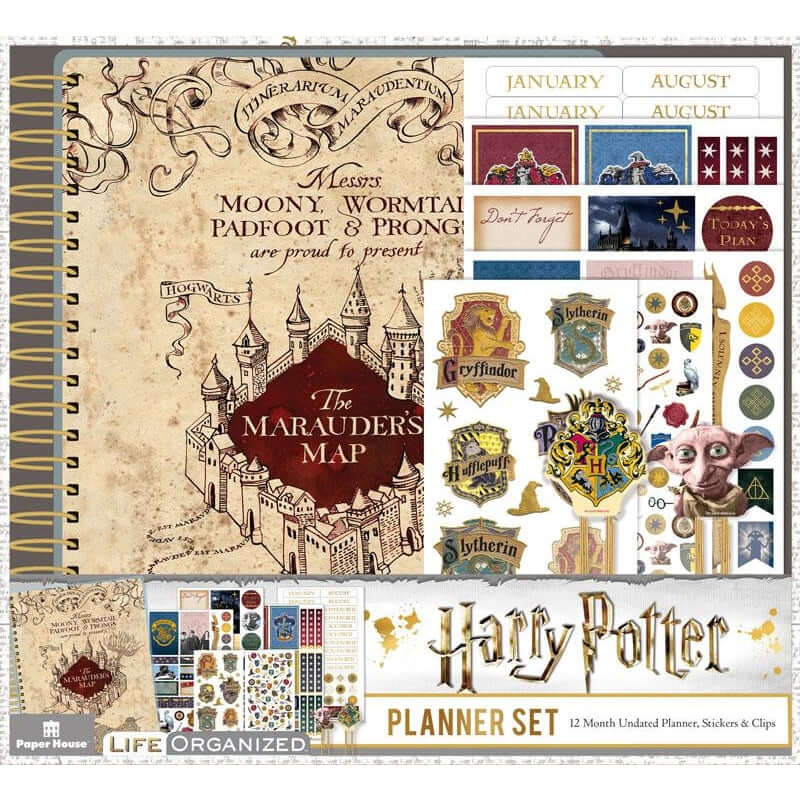 Harry Potter Marauder's Map 12 Month Planner Set - Olleke Wizarding Shop Brugge London Maastricht
