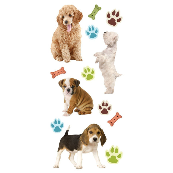 Puppies Puffy Sticker