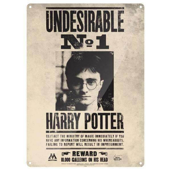 Harry Potter metalen bord 'Undesirable No.1' - Olleke | Disney and Harry Potter Merchandise shop