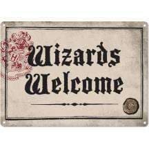 Harry Potter Tin Sign Wizards Welcome - Olleke | Disney and Harry Potter Merchandise shop