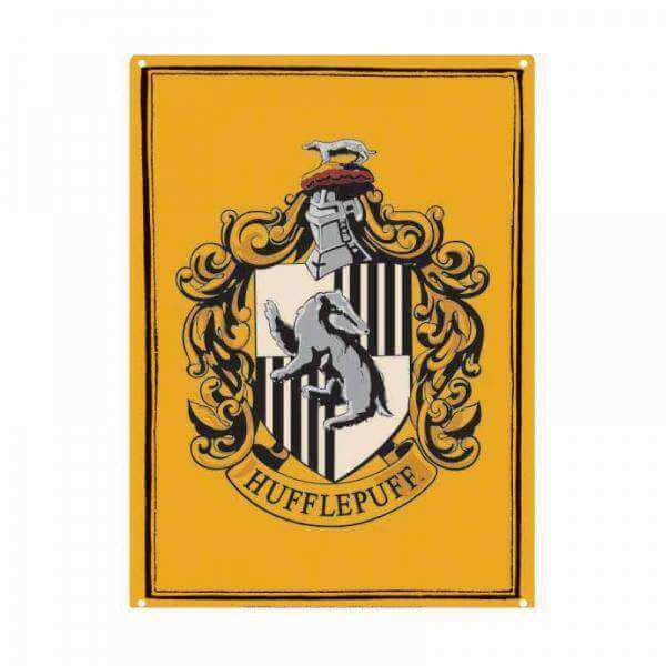 Harry Potter Small Tin Sign Hufflepuff Crest - Olleke | Disney and Harry Potter Merchandise shop