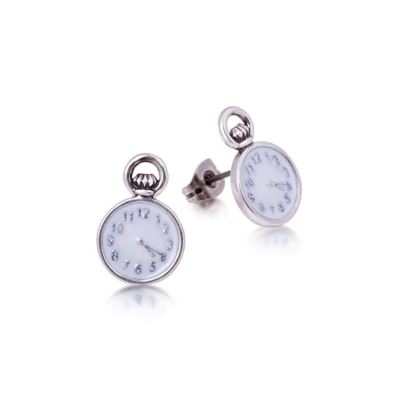 Disney Alice in Wonderland Clock Stud Earrings - Olleke | Disney and Harry Potter Merchandise shop