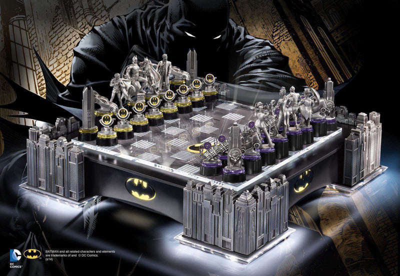Batman Pewter Chess Set - Olleke | Disney and Harry Potter Merchandise shop