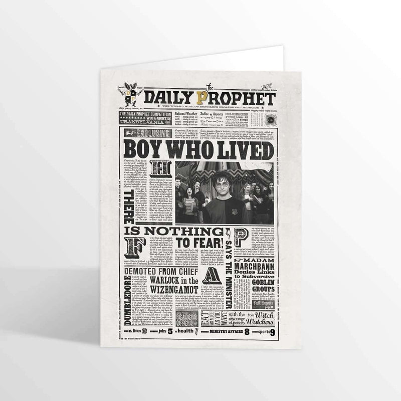 Daily Prophet™ - Boy Who Lived Lenticular Notecard - Olleke | Disney and Harry Potter Merchandise shop
