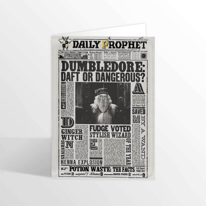 Dumbledore: Daft or Dangerous? Lenticular Notecard - Olleke | Disney and Harry Potter Merchandise shop