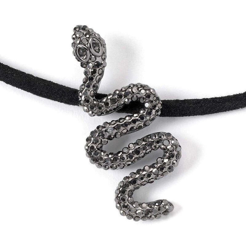 Harry Potter Nagini Black Crystal Pendant Necklace on a Black Suede Choker - Olleke | Disney and Harry Potter Merchandise shop
