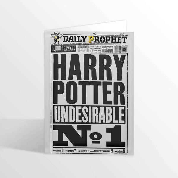 Harry Potter Undesirable No.1 Foiled Notecard - Olleke | Disney and Harry Potter Merchandise shop
