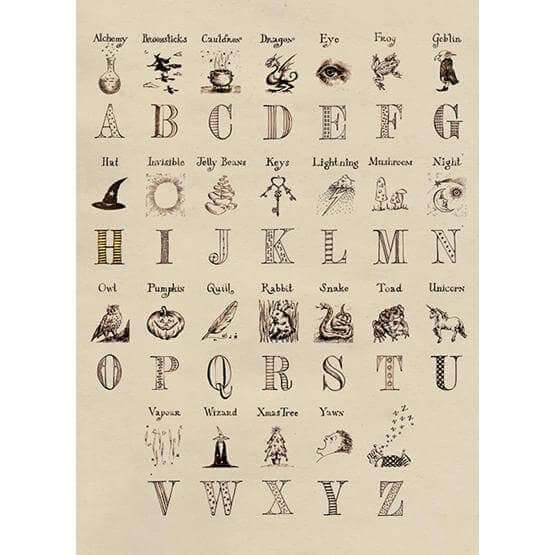Harry's Alphabet Card - Olleke | Disney and Harry Potter Merchandise shop