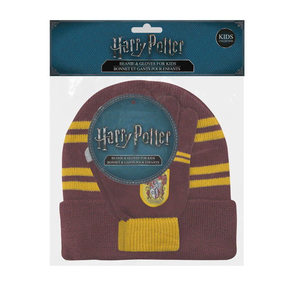 Kids Gryffindor set : Screentouch "Magic Touch" Gloves + Beanie - Olleke | Disney and Harry Potter Merchandise shop