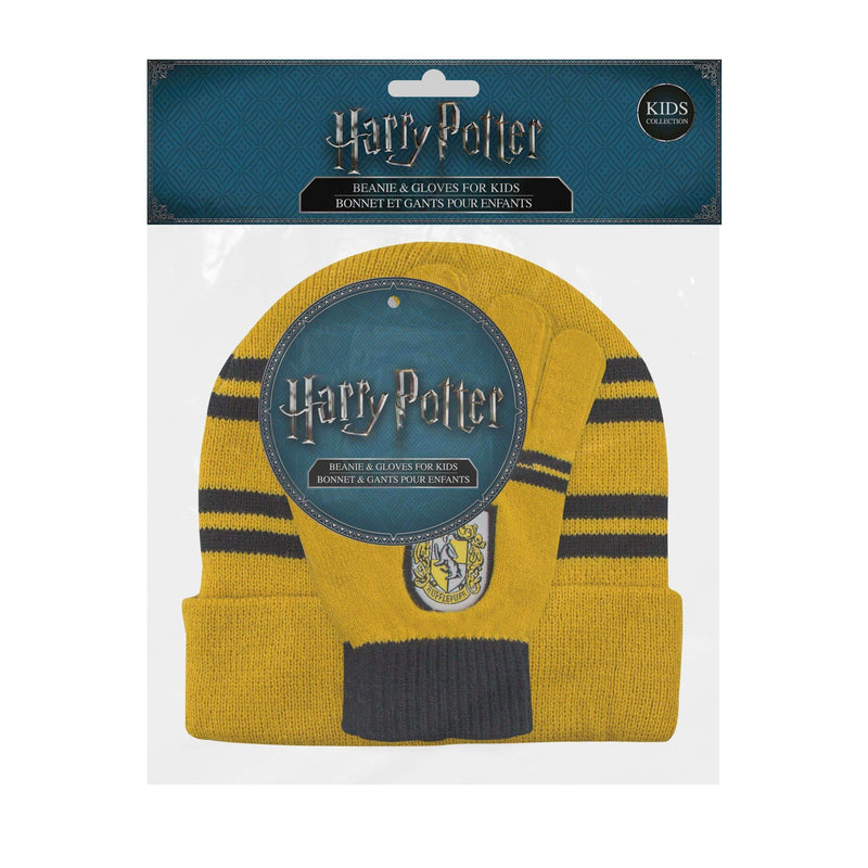 Kids Hufflepuff set : Screentouch "Magic Touch" Gloves + Beanie - Olleke | Disney and Harry Potter Merchandise shop