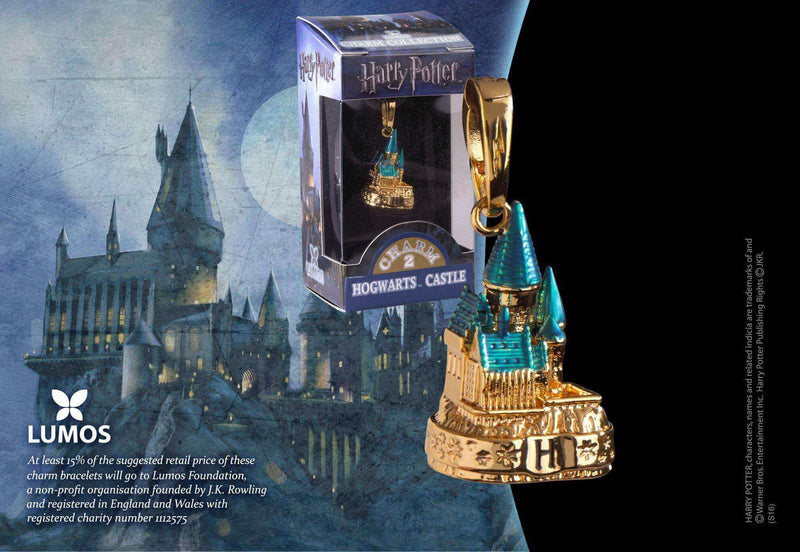 Lumos Charm 2 Hogwarts Castle Coloured Gold - Olleke | Disney and Harry Potter Merchandise shop