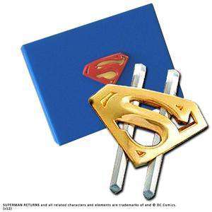 Superman Returns Shield Money Clip Gold Plated - Olleke | Disney and Harry Potter Merchandise shop